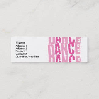 Cartão De Visita Mini Dance3, nome, endereço 1, endereço 2, contato 1,…