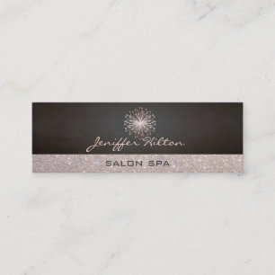 Cartão De Visita Mini Dandelion de glitteria chic elegante profissional