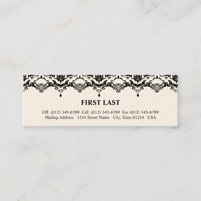 Cartão De Visita Mini Davina (Frente)