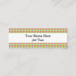 Cartão De Visita Mini Dazzle Check white magrelo