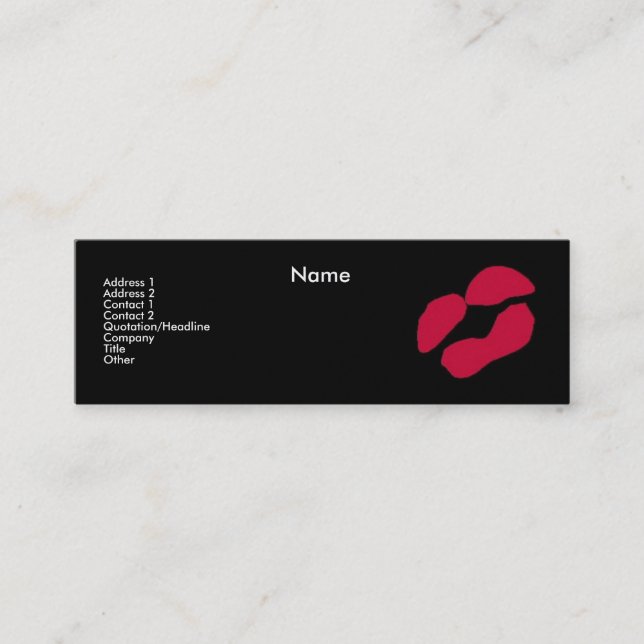 Cartão De Visita Mini De "artista composição " (Frente)