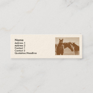 Cartão De Visita Mini De "cartão de visita personalizado três cavalos 