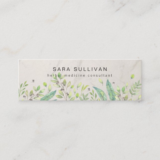 Cartão De Visita Mini Deixa Berries Herbal Medicine Herbs (Frente)