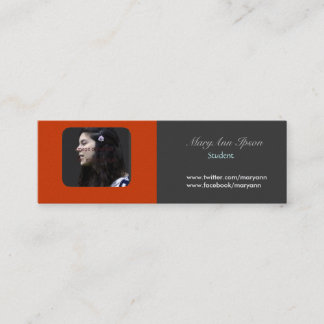 Cartão De Visita Mini Deixe-nos rede. Vida académico do estudante do