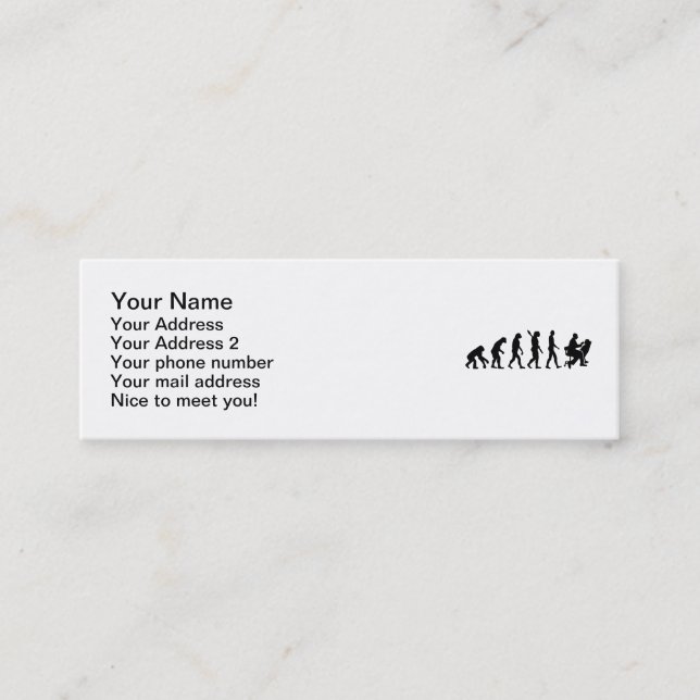 Cartão De Visita Mini Dentista da evolução (Frente)