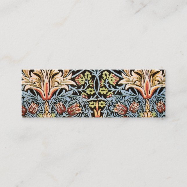 Cartão De Visita Mini Design de William Morris Snakeshead (Frente)