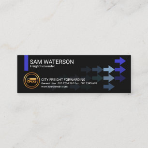 Cartão De Visita Mini Deslocadores de Frete de Setas de Negócios em Flu