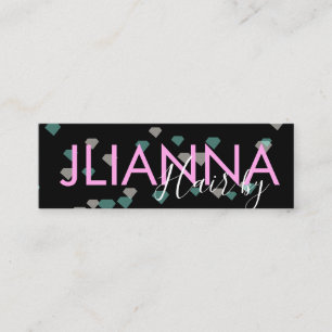 Cartão De Visita Mini Diamond Makeup Salon Unhas Eyelashes