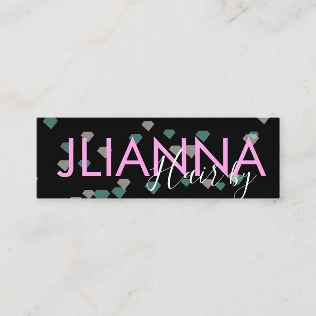 Cartão De Visita Mini Diamond Makeup Salon Unhas Eyelashes (Frente)