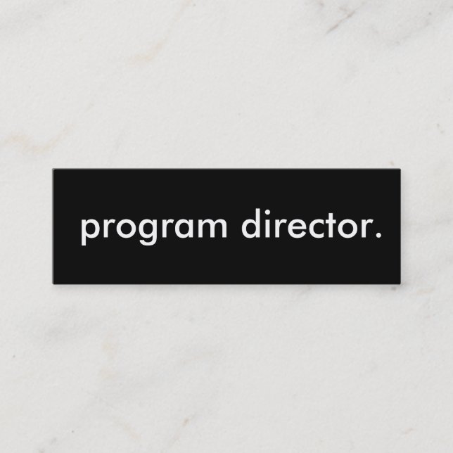 Cartão De Visita Mini diretor do programa. (Frente)
