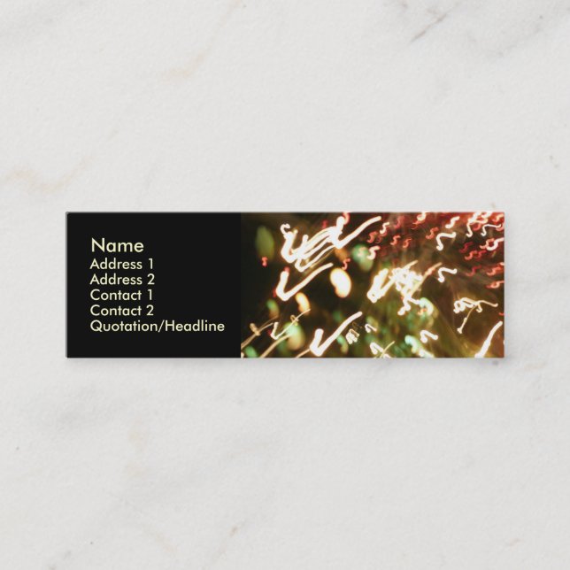 Cartão De Visita Mini Divertimento por fibra óptica (Frente)