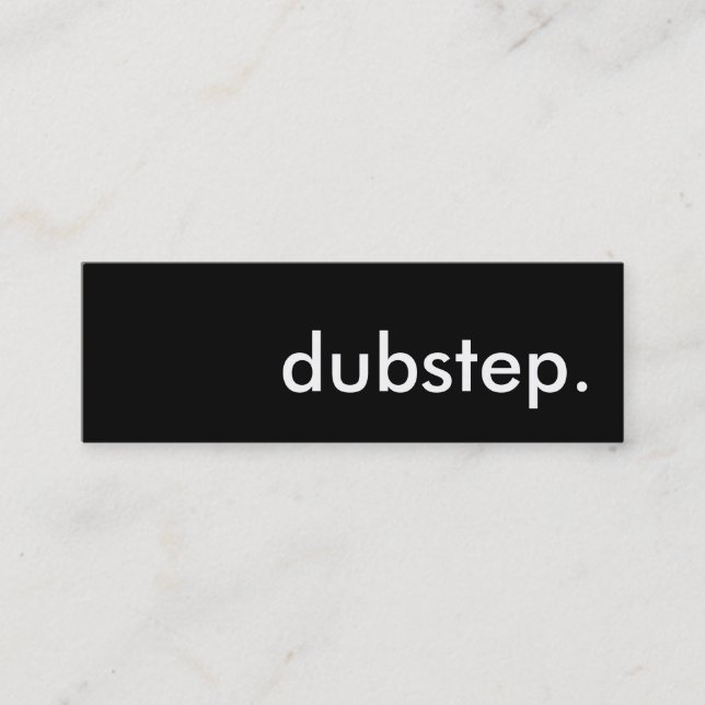 Cartão De Visita Mini Dubstep. (Frente)