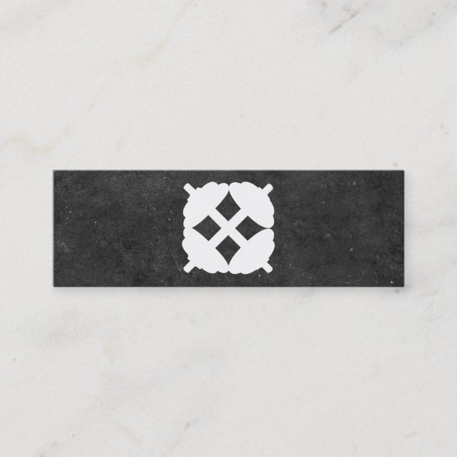 Cartão De Visita Mini Dumbbell Cross | Formador pessoal (ardósia) (Frente)