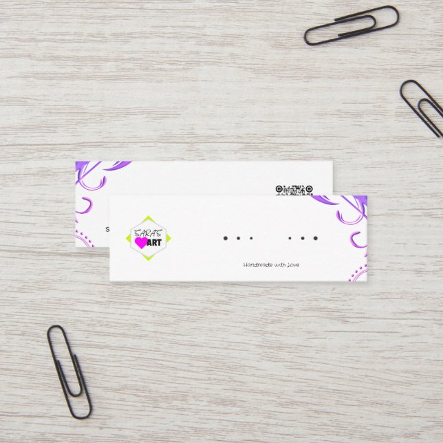 Cartão De Visita Mini Earrando placas de exibição (Frente/Verso In Situ)