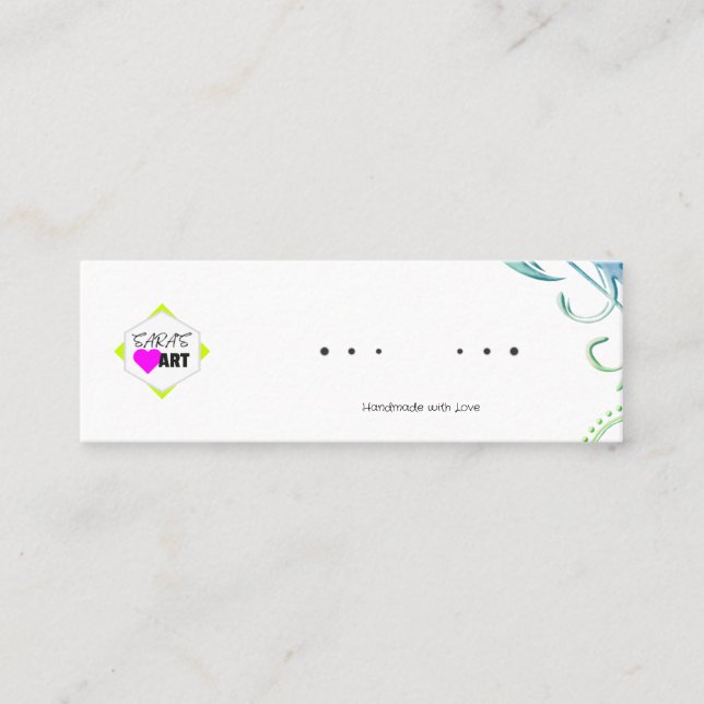 Cartão De Visita Mini Earrando placas de exibição (Frente)