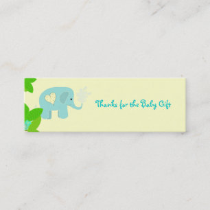 Cartão De Visita Mini Elefante Doce Obrigado