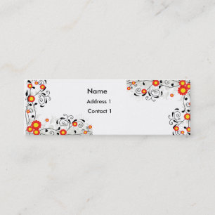 Cartão De Visita Mini Elegância floral