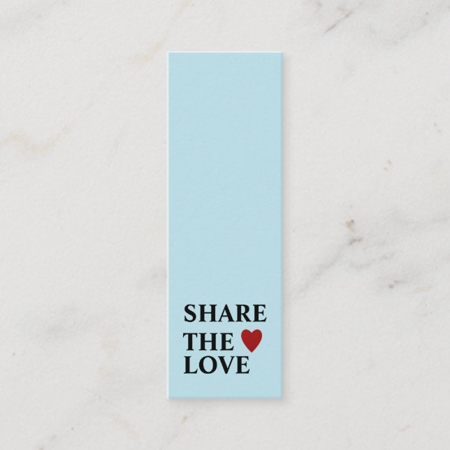 Cartão De Visita Mini Elegant Modern Minimalist Red Heart Referral Card (Frente)