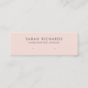 Cartão De Visita Mini Elegante Cor-de-Rosa Esbranquiçada e Exibição Simp
