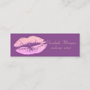 Cartão De Visita Mini Elegante Estiloso Profissional Violeta - Lábios Br