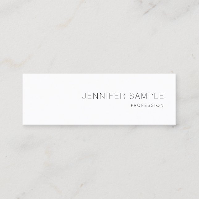 Cartão De Visita Mini Elegante liso profissional bonito do design (Frente)