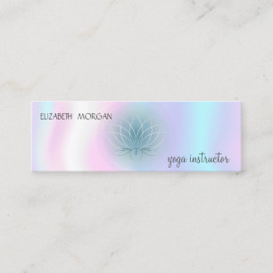 Cartão De Visita Mini Elegante Lótus Holográfico Moderno