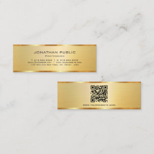 Cartão De Visita Mini Elegante Moderno Profissional Tendência QR Code Do