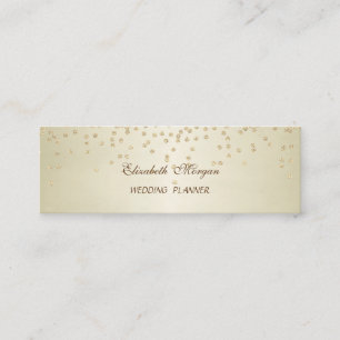 Cartão De Visita Mini Elegante Na moda Faux Gold Foil Confetti - Ouros