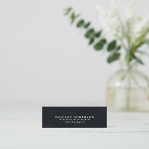 Cartão De Visita Mini Elegante Quadro Negro Moderno Profissional