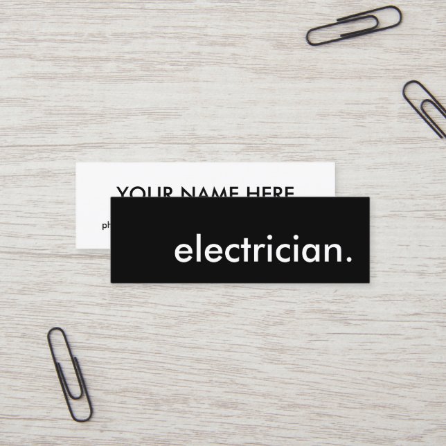Cartão De Visita Mini eletricista. (Frente/Verso In Situ)