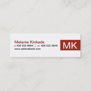 Cartão De Visita Mini Ênfase (Vermelho)