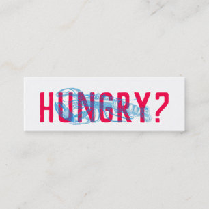 Cartão De Visita Mini Entrega impressionante moderna do marisco