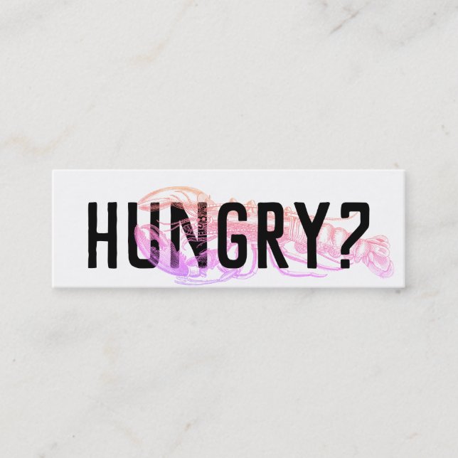 Cartão De Visita Mini Entrega Impressiva Moderna de Frutos do Mar (Frente)