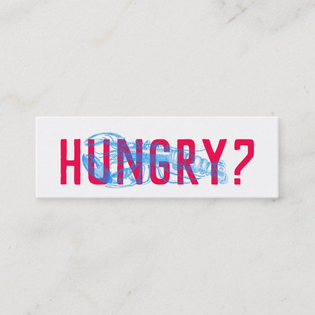 Cartão De Visita Mini Entrega Impressiva Moderna de Frutos do Mar (Frente)