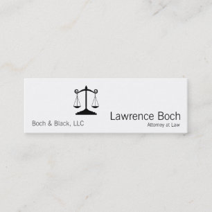 Cartão De Visita Mini Escalas de Justiça (Lei)