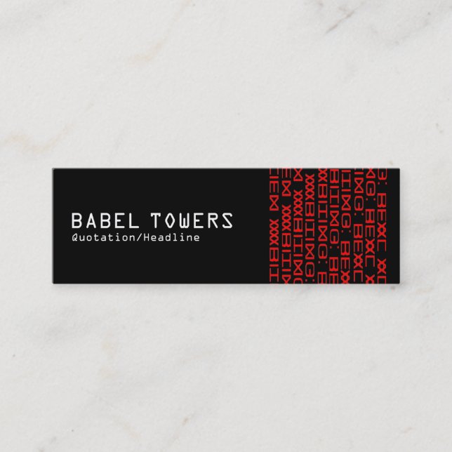 Cartão De Visita Mini Escrevendo de Alienígena real (Frente)