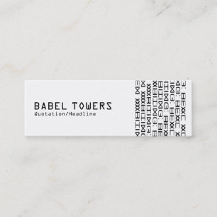 Cartão De Visita Mini Escrita estrangeira real