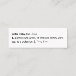 Cartão De Visita Mini Escritor definido [como você]