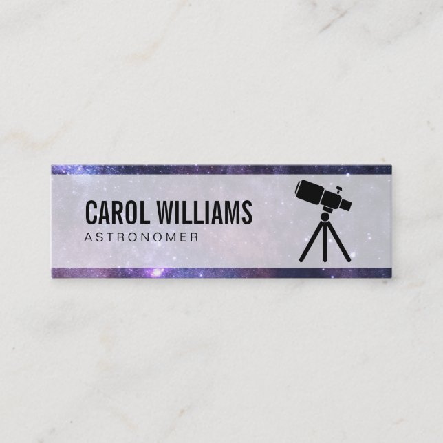 Cartão De Visita Mini Espaço | Estelar (telescópio) (Frente)