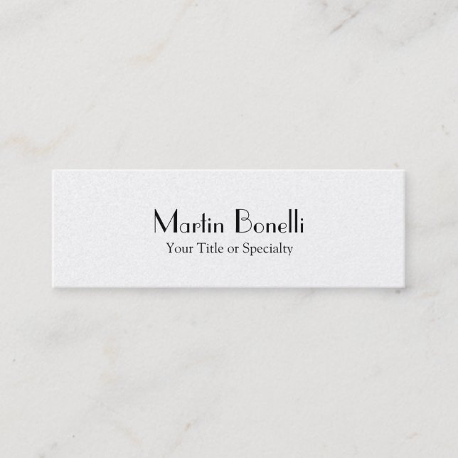 Cartão De Visita Mini Especial fino profissional único (Frente)