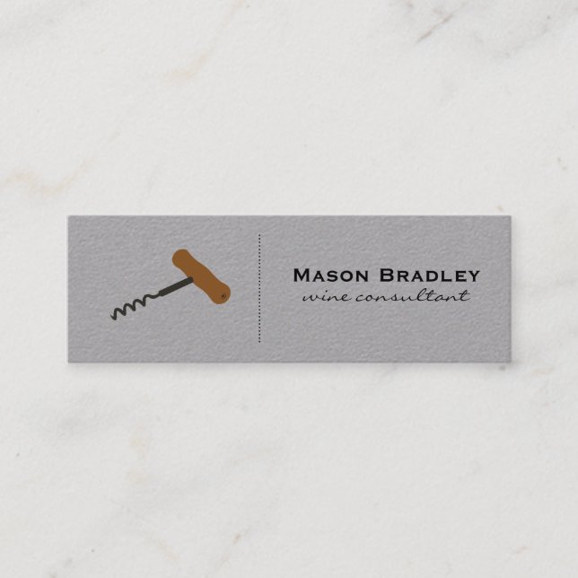 Cartão De Visita Mini Especialista em vinho (Frente)