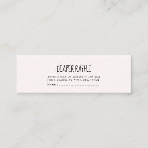 Cartão De Visita Mini Espingarda de fralda de elefante rosa-claro