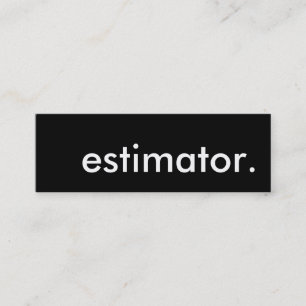 Cartão De Visita Mini estimador.