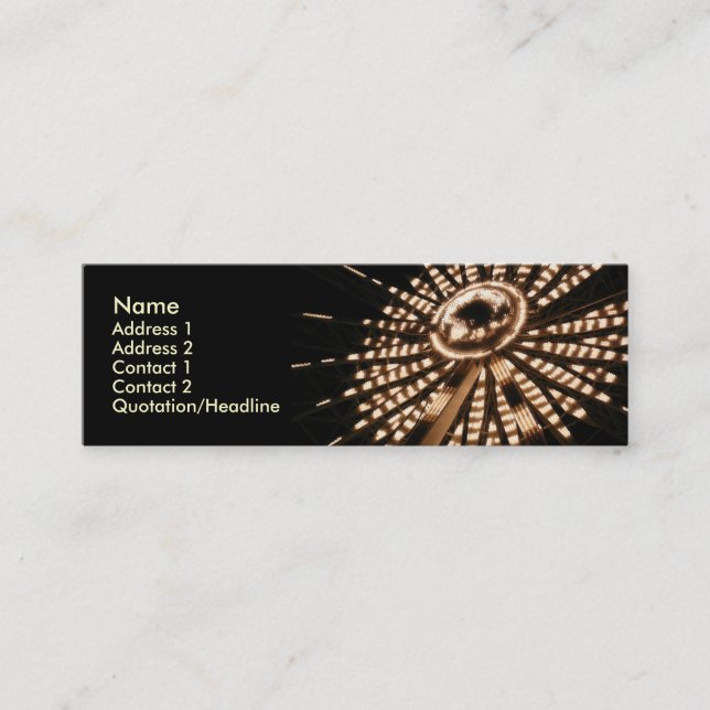 Cartão De Visita Mini Estrela de Natal da Grande Roda (Frente)