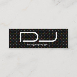 Cartão De Visita Mini Estrelas pastel sparkling do DJ