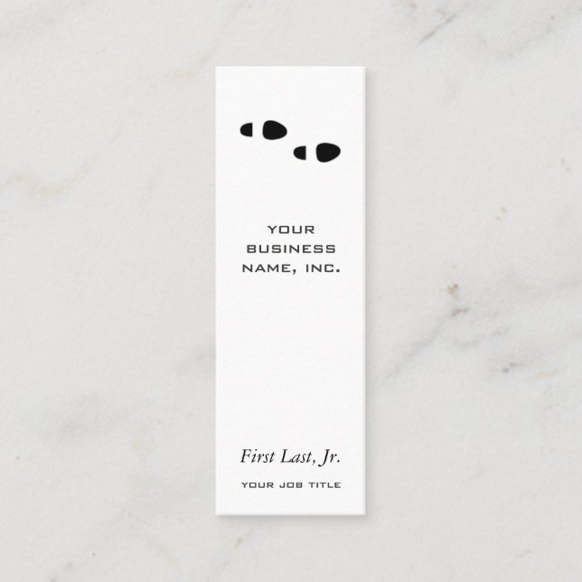 Cartão De Visita Mini Etapas do pé (Frente)