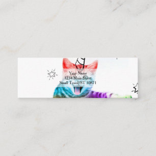 Cartão De Visita Mini Eu sou tão meowgical!