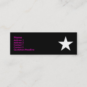 Cartão De Visita Mini Eu sou uma estrela! (Rosa/preto/branco)