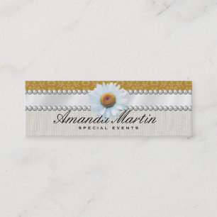 Cartão De Visita Mini Eventos Especiais Amarelo Clássico