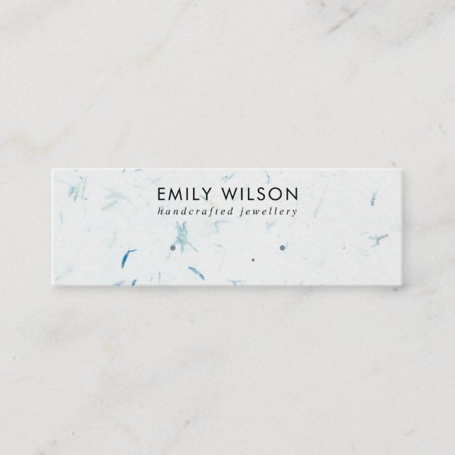 CARTÃO DE VISITA MINI EXIBIÇÃO DE OUTROS ESTUDOS DE PAPEL EM PETAL AZUL (Frente)